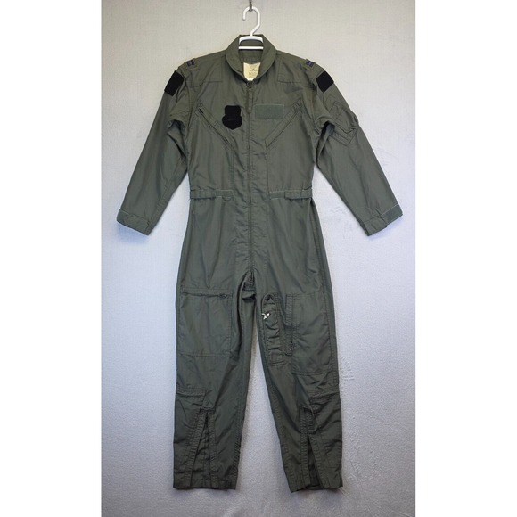 USAF Air Force Flayers Coveralls Mens 40R Green High Temp‎ Resistant Glenn Berry - Picture 1 of 16